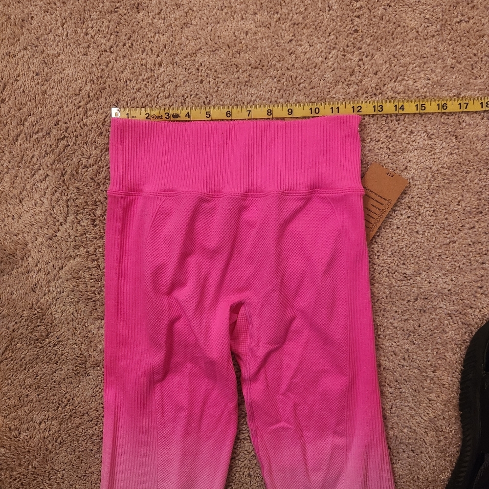 Pink Victoria's Secret Seamless High Waist Workout Tight Size Pants Small Bra XL - Picture 6 of 10